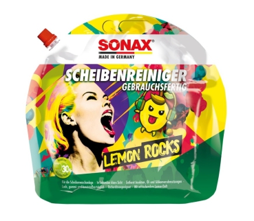 SONAX Scheibenreiniger "Lemon Rocks" - 3 Liter, gebrauchsfertig