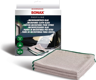 SONAX ProfiLine Microfasertuch Glas - 3 Stk.