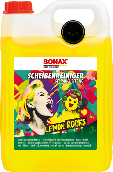 SONAX Scheibenreiniger "Lemon Rocks" - 5 Liter, gebrauchsfertig