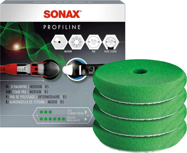 SONAX ProfiLine - Schaumpad medium 85 (4 Pads)