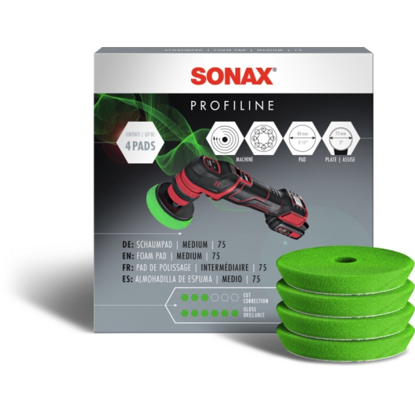 SONAX ProfiLine - Schaumpad medium 75 (4 Pads)