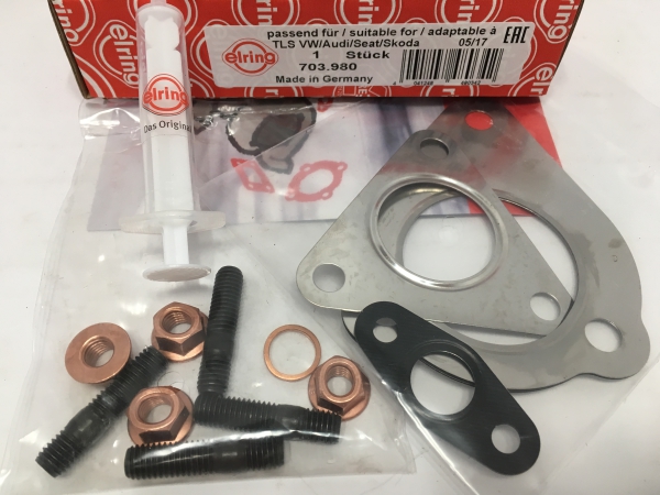 ELRING Dichtungssatz Montagesat Turbolader 703.980 für Audi A4 (B5, B6) & VW Passat 3B 1.9 TDI