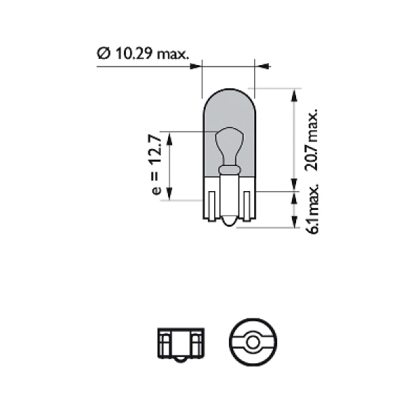 PHILIPS Standlicht Glühbirne W5W I 12V 5W - intence white xenon effect - White Vision - 4300K